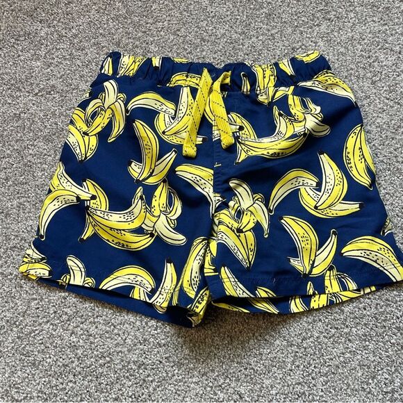 Tucker & Tate Navy Tropical Bananas Swim Trunks Size 4 - Picture 1 of 4